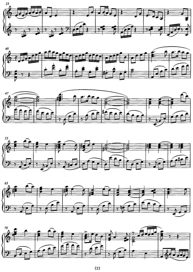 闹新年钢琴曲谱（图2）