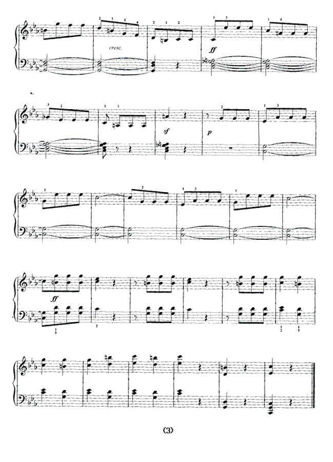 命运交响曲（《c小调第五交响曲》Op.67第一乐章）钢琴曲谱（图3）