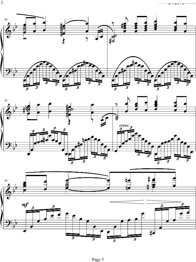 G小调前奏曲.钢琴曲谱（图5）
