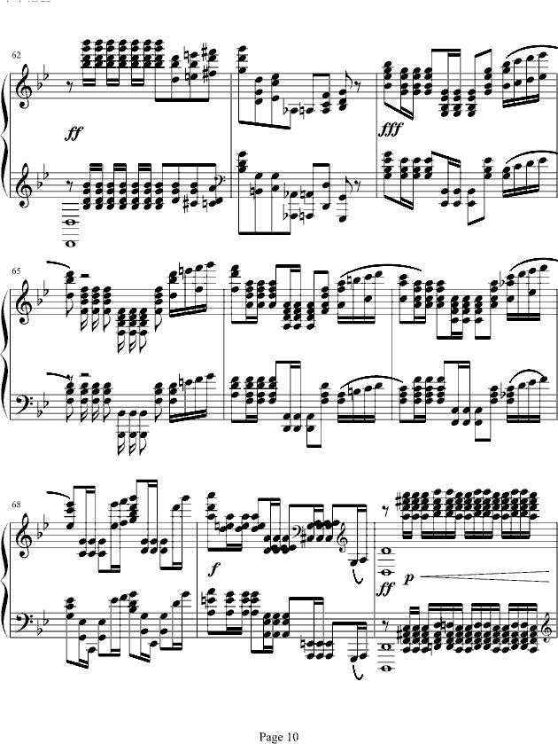 G小调前奏曲.钢琴曲谱（图10）