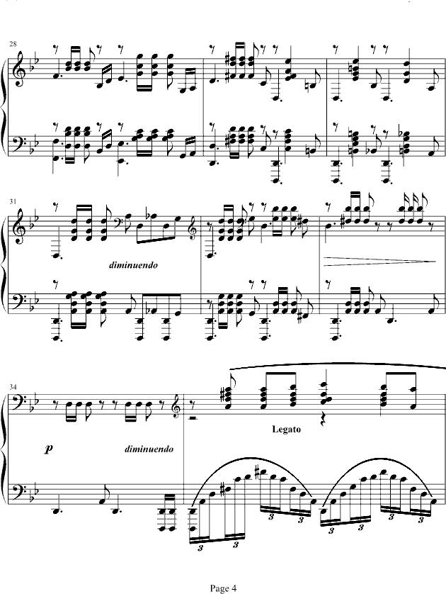 G小调前奏曲.钢琴曲谱（图4）
