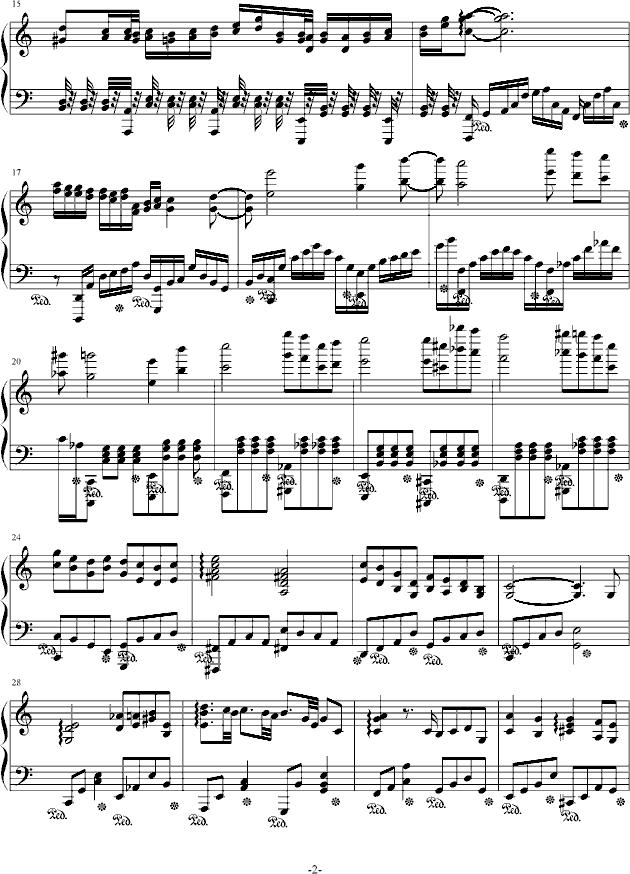 Familiar Memory钢琴曲谱（图2）