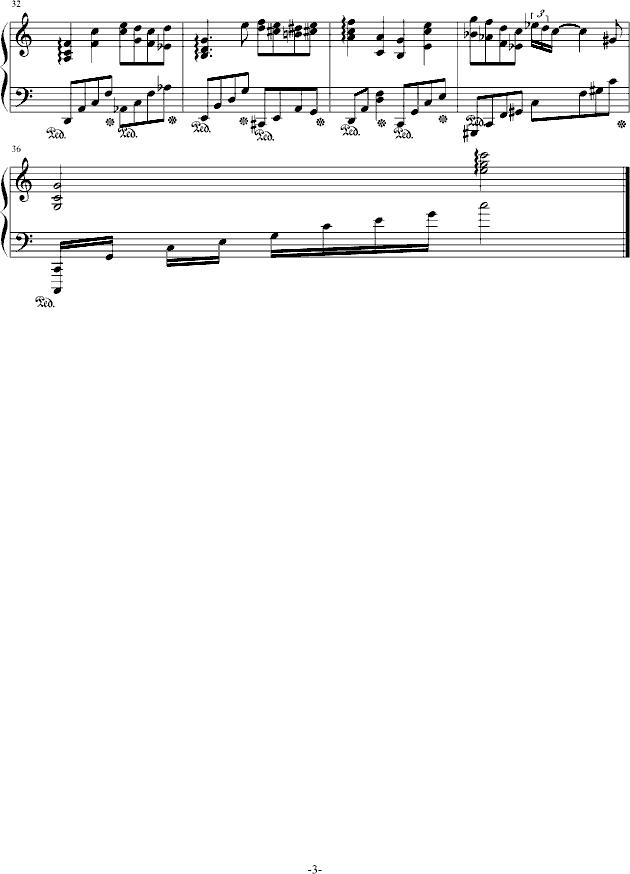 Familiar Memory钢琴曲谱（图3）