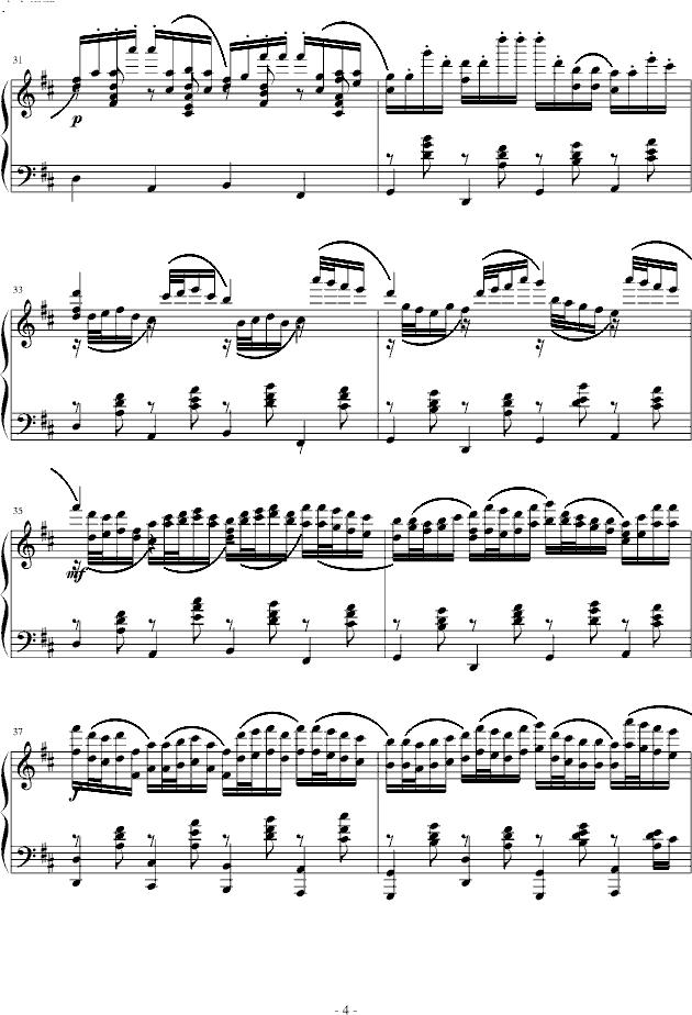 疯狂的卡农钢琴曲谱（图4）