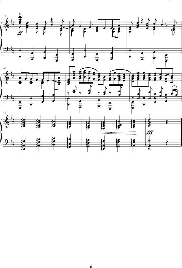 疯狂的卡农钢琴曲谱（图6）