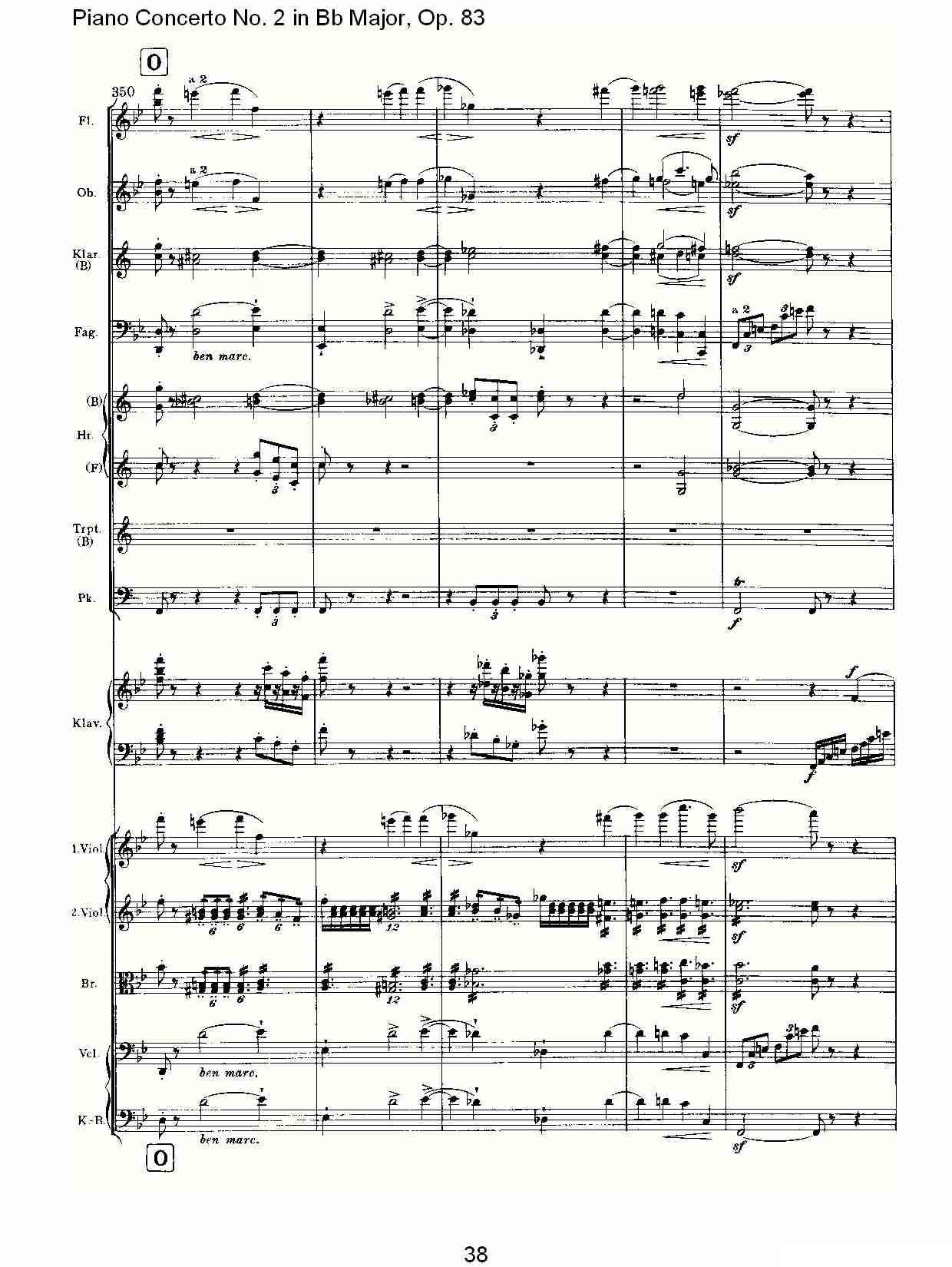Bb大调钢琴第二协奏曲, Op.83第一乐章（二）钢琴曲谱（图8）