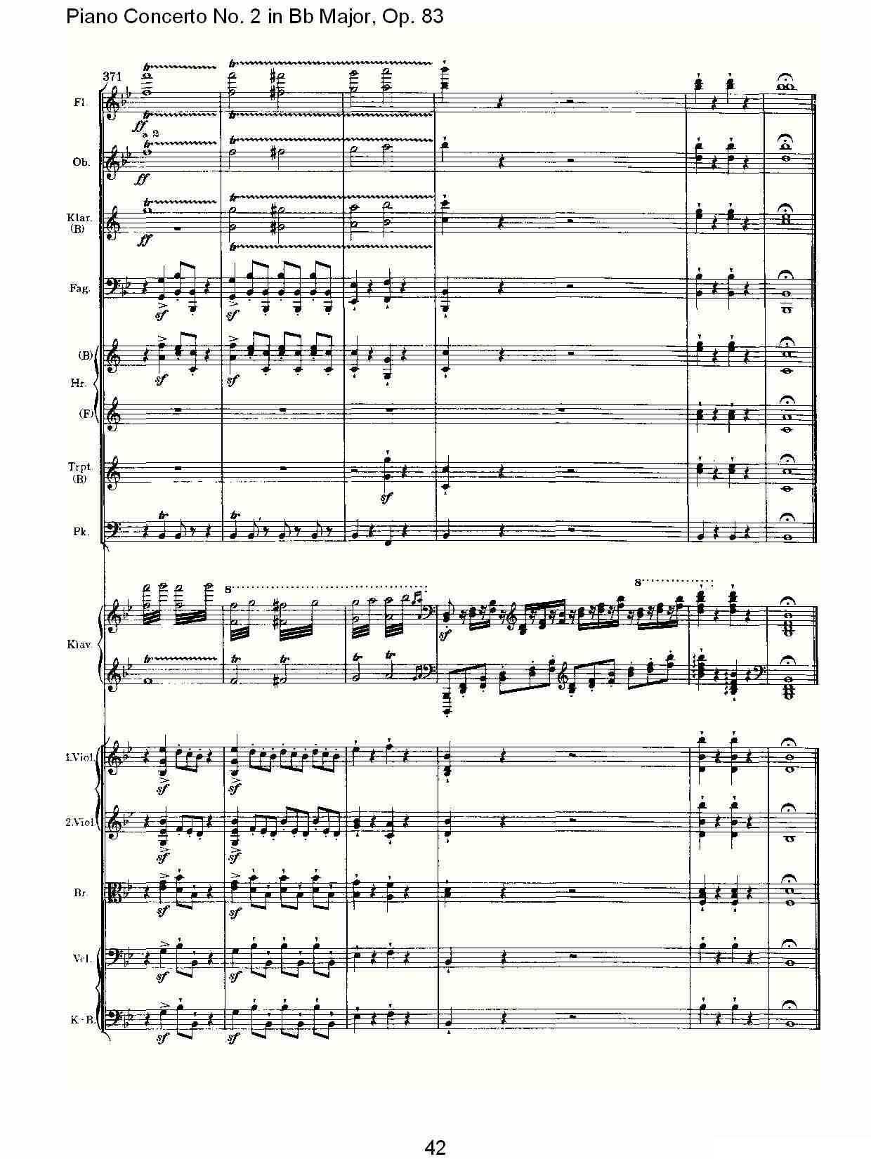 Bb大调钢琴第二协奏曲, Op.83第一乐章（二）钢琴曲谱（图12）