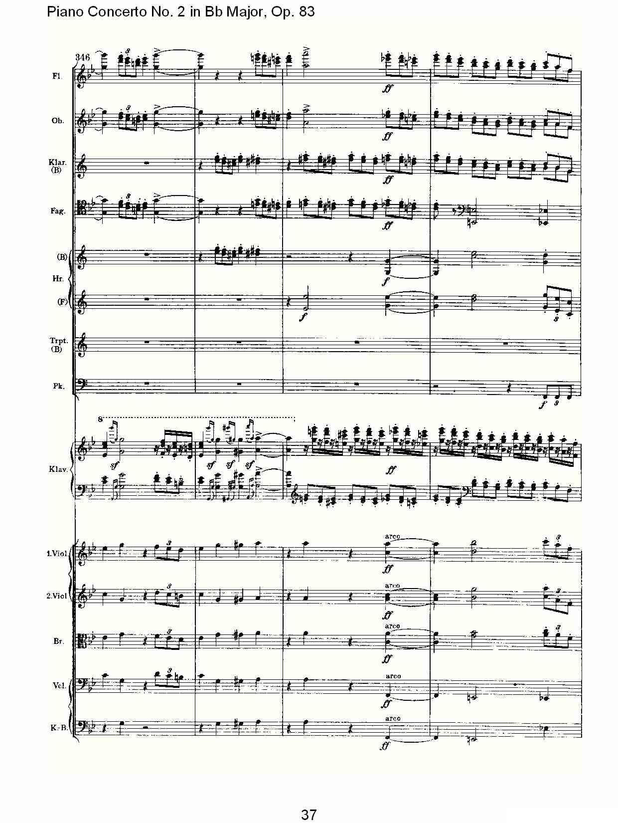 Bb大调钢琴第二协奏曲, Op.83第一乐章（二）钢琴曲谱（图7）