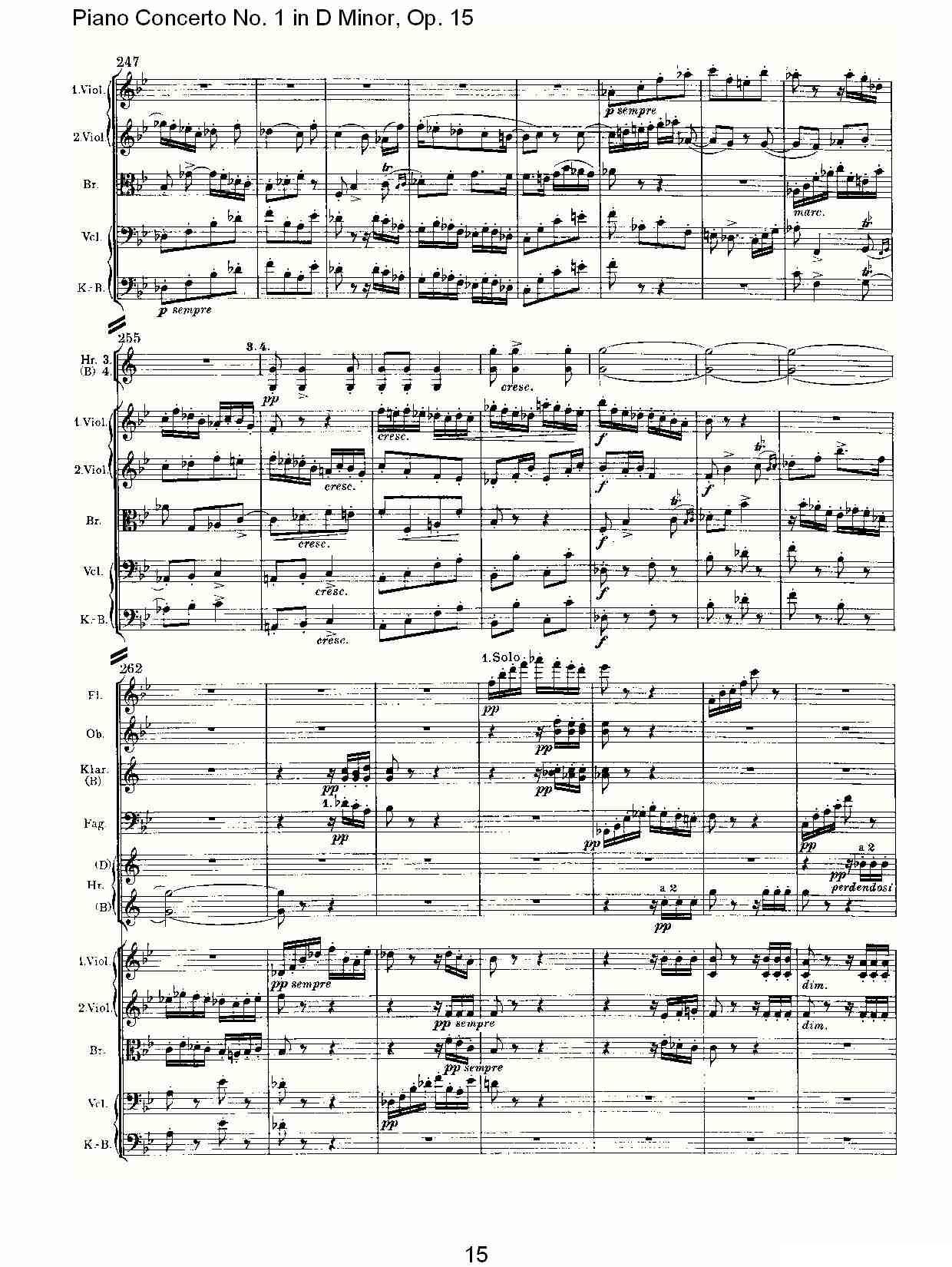 D小调钢琴第一协奏曲, Op.15第三乐章（一）钢琴曲谱（图15）