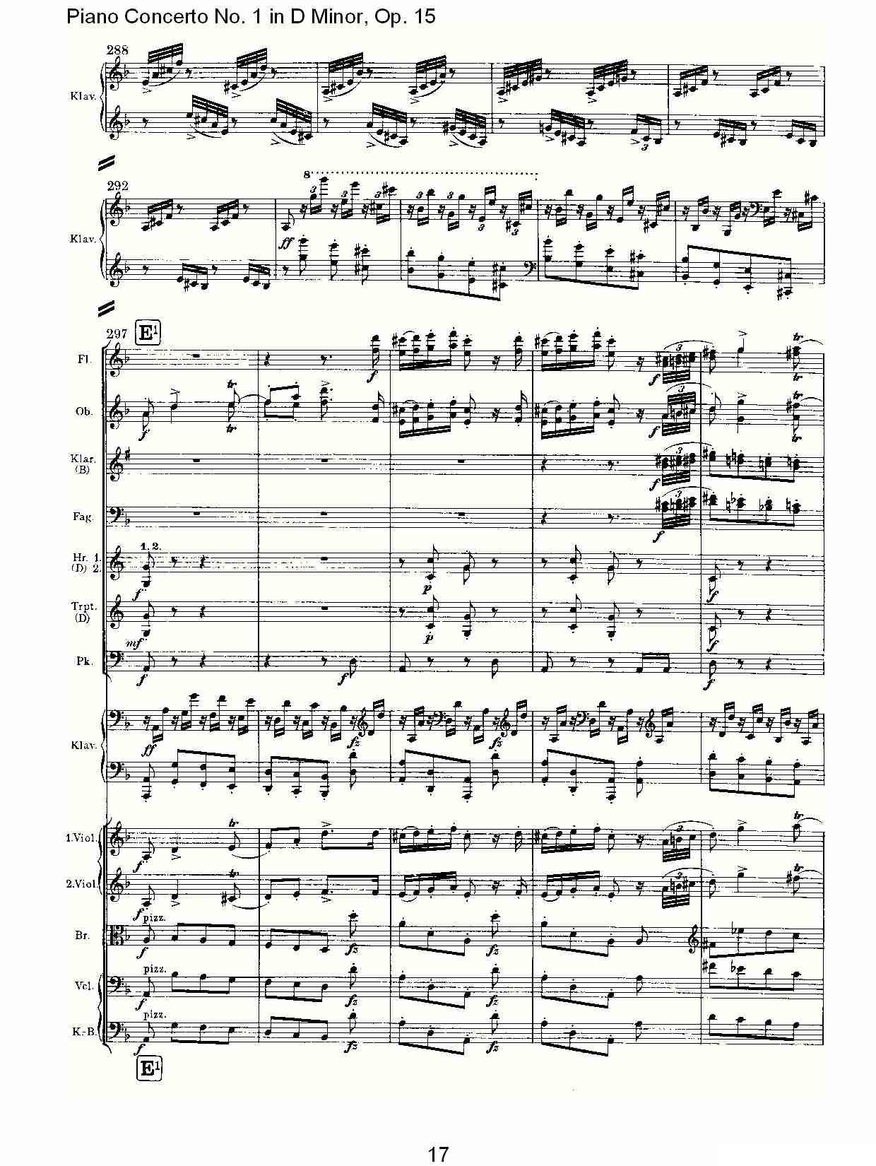 D小调钢琴第一协奏曲, Op.15第三乐章（一）钢琴曲谱（图17）