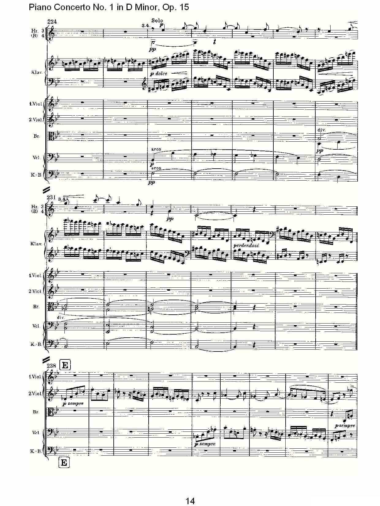 D小调钢琴第一协奏曲, Op.15第三乐章（一）钢琴曲谱（图14）