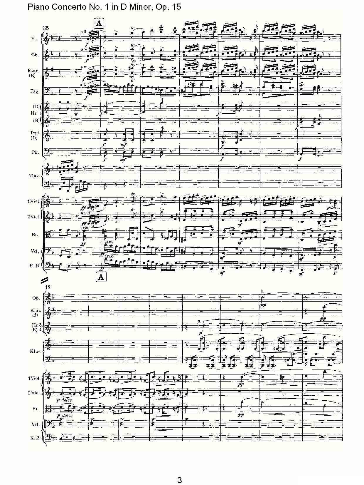 D小调钢琴第一协奏曲, Op.15第三乐章（一）钢琴曲谱（图3）