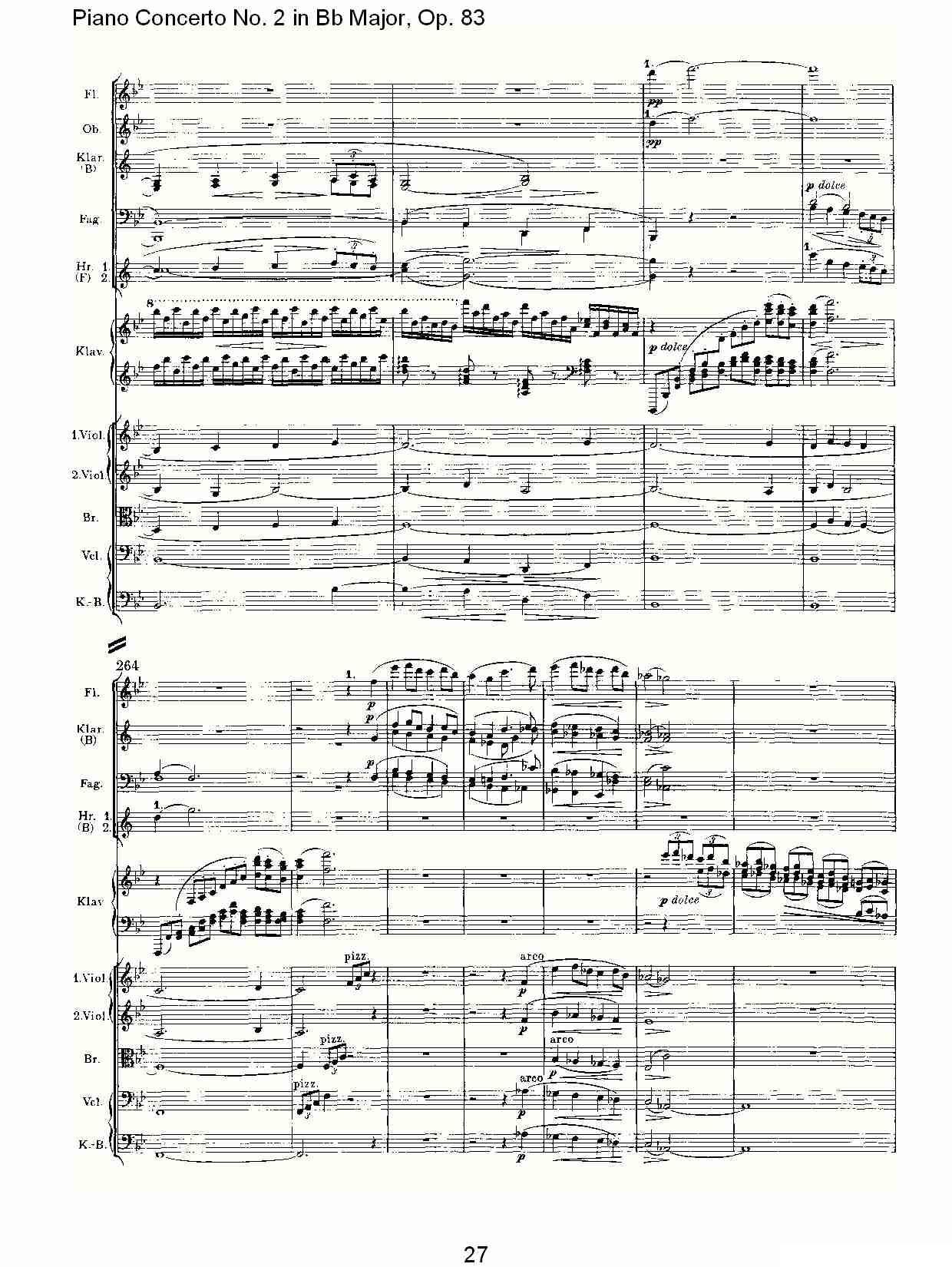 Bb大调钢琴第二协奏曲, Op.83第一乐章（一）钢琴曲谱（图28）