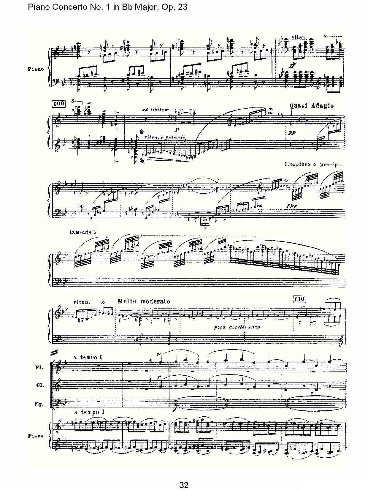 Bb大调第一钢琴协奏曲,Op.23第一乐章第二部（二）钢琴曲谱（图2）