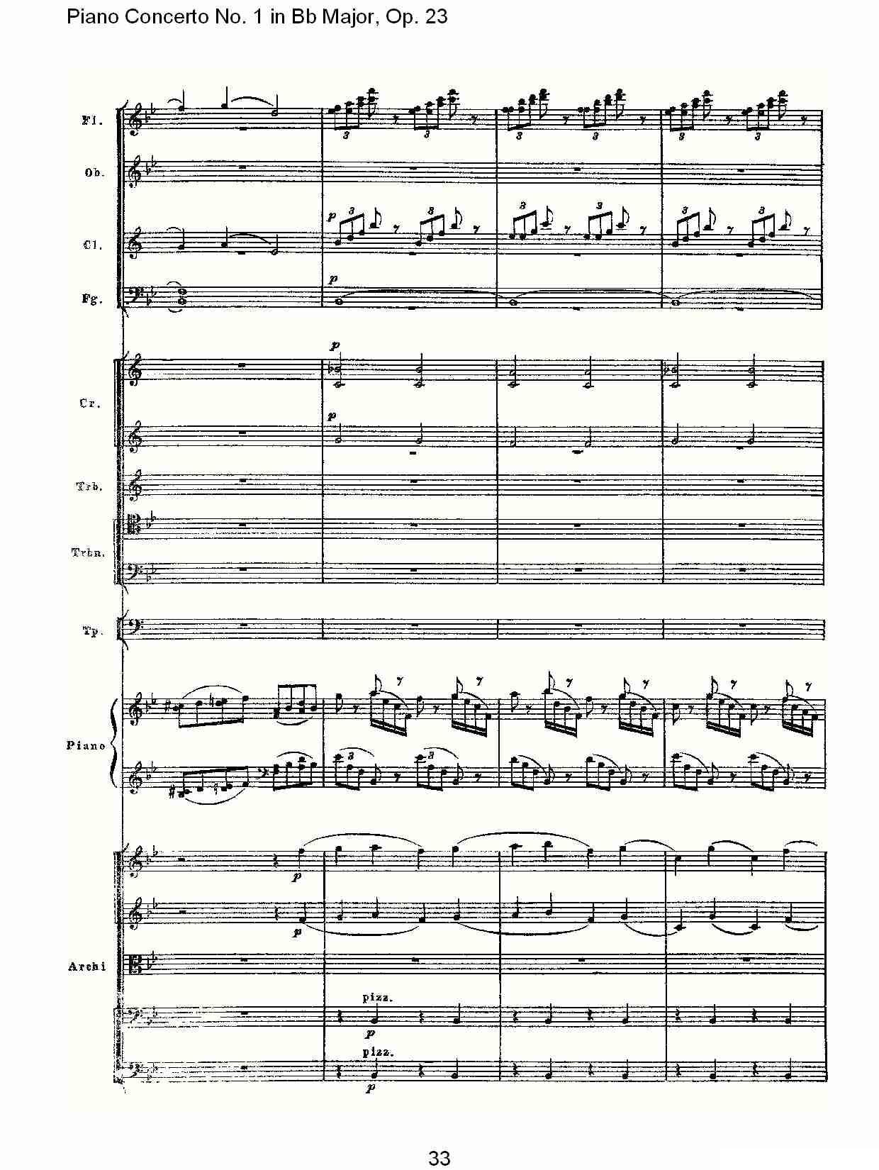 Bb大调第一钢琴协奏曲,Op.23第一乐章第二部（二）钢琴曲谱（图3）