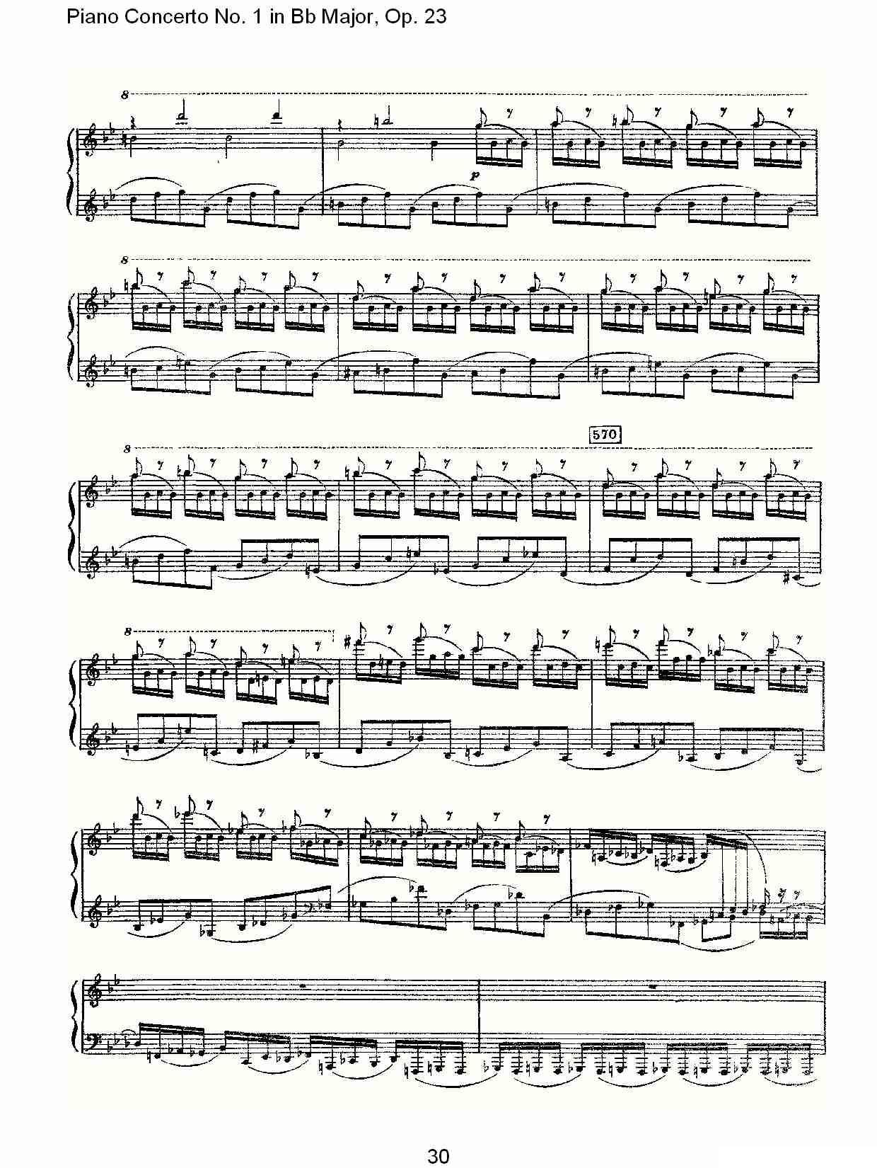 Bb大调第一钢琴协奏曲,Op.23第一乐章第二部（一）钢琴曲谱（图30）