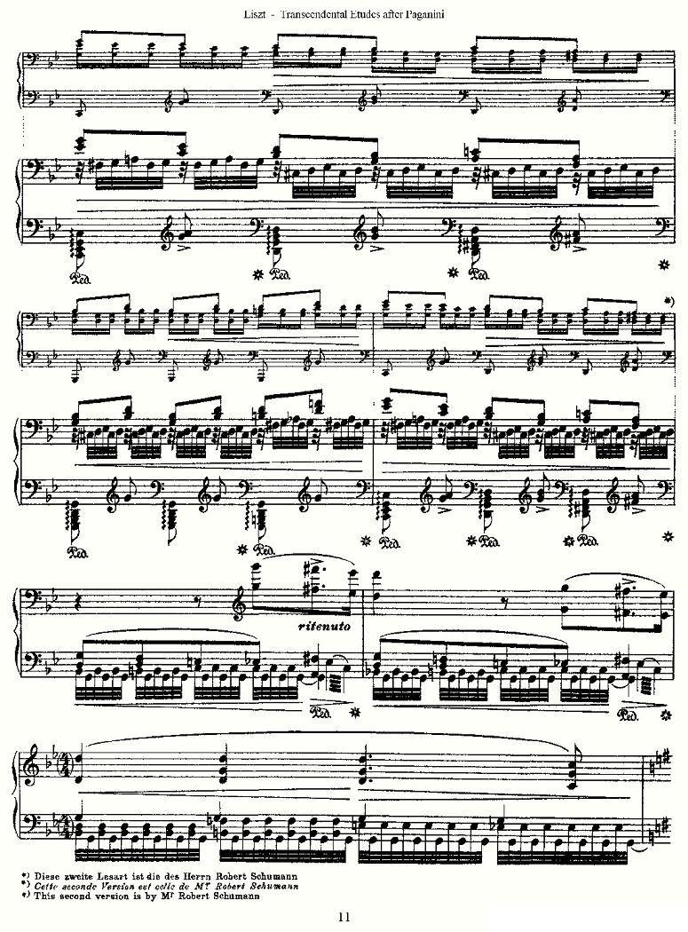 李斯特六首帕格尼尼练习曲之（一）钢琴曲谱（图11）