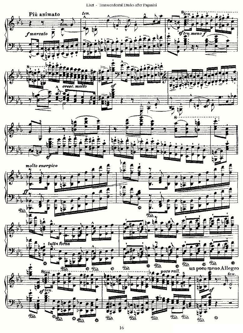 李斯特六首帕格尼尼练习曲之（二）钢琴曲谱（图4）