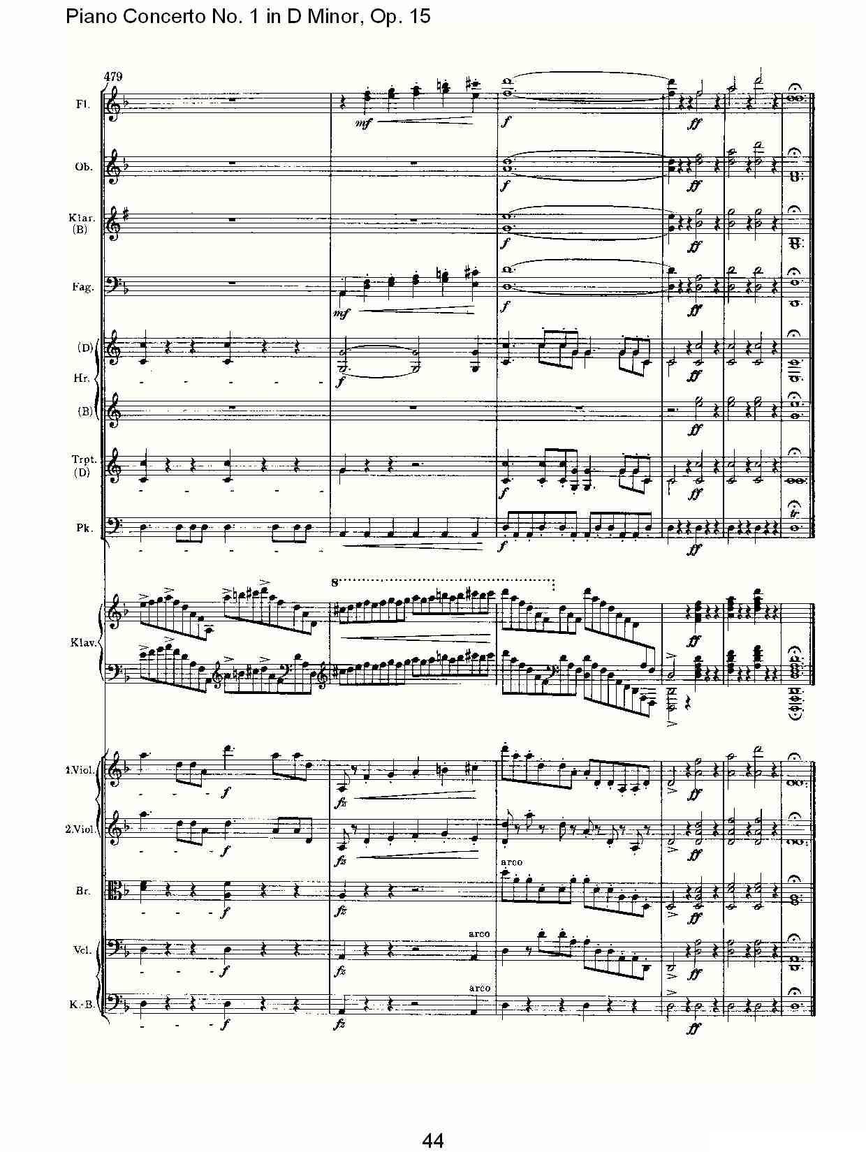 D小调钢琴第一协奏曲, Op.15第一乐章（二）钢琴曲谱（图14）