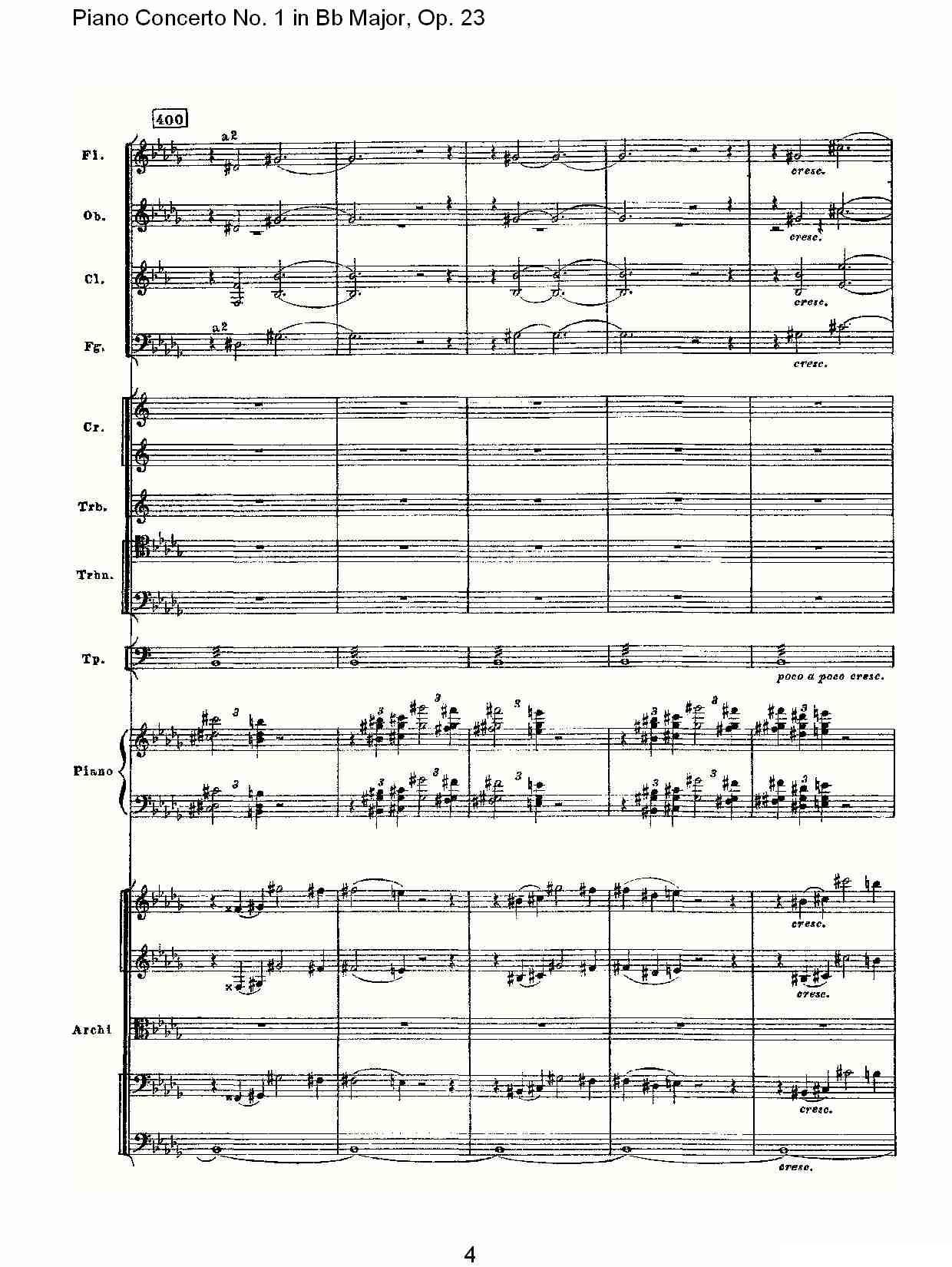 Bb大调第一钢琴协奏曲,Op.23第一乐章第二部（一）钢琴曲谱（图4）