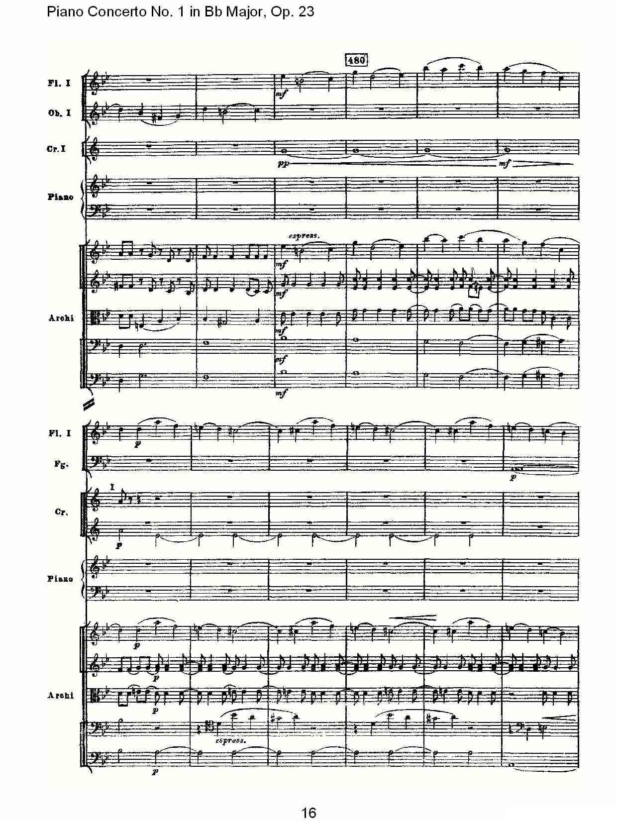 Bb大调第一钢琴协奏曲,Op.23第一乐章第二部（一）钢琴曲谱（图16）