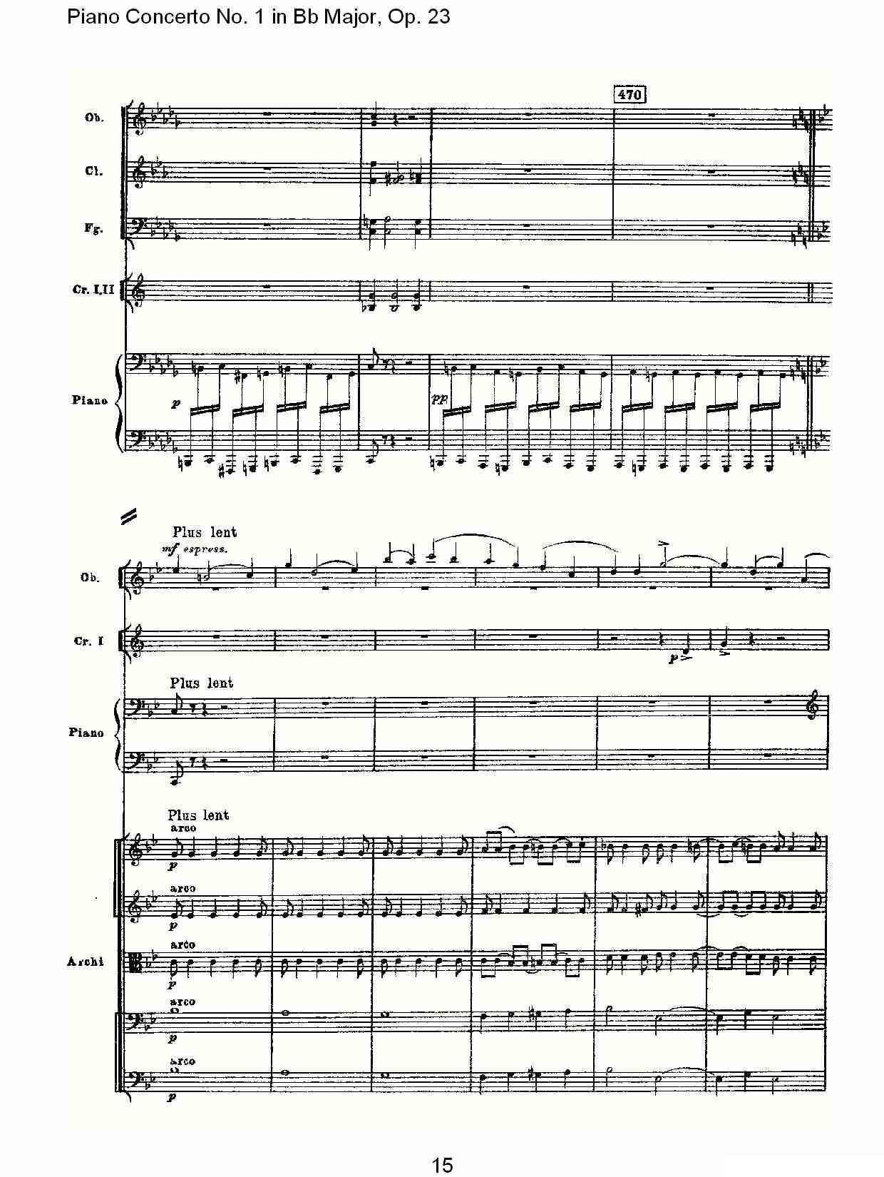 Bb大调第一钢琴协奏曲,Op.23第一乐章第二部（一）钢琴曲谱（图15）