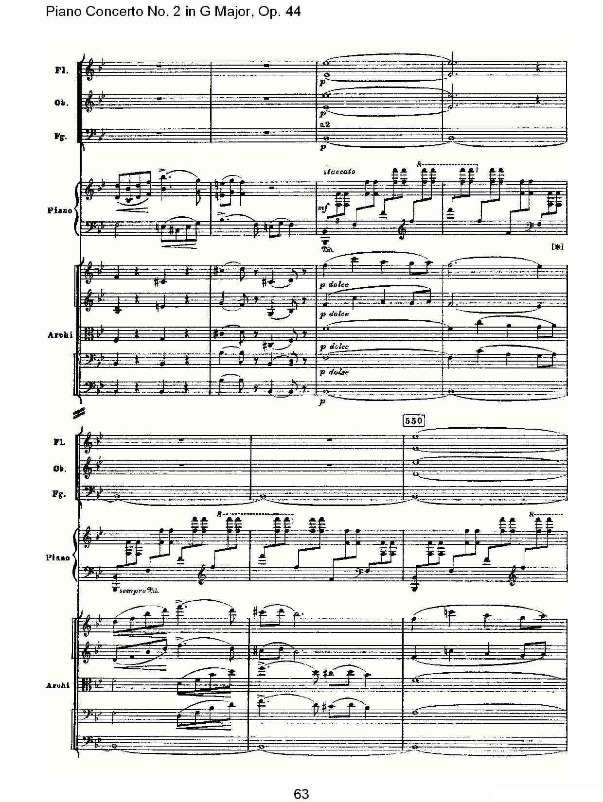G大调第二钢琴协奏曲, Op.44第一乐章（三）钢琴曲谱（图4）