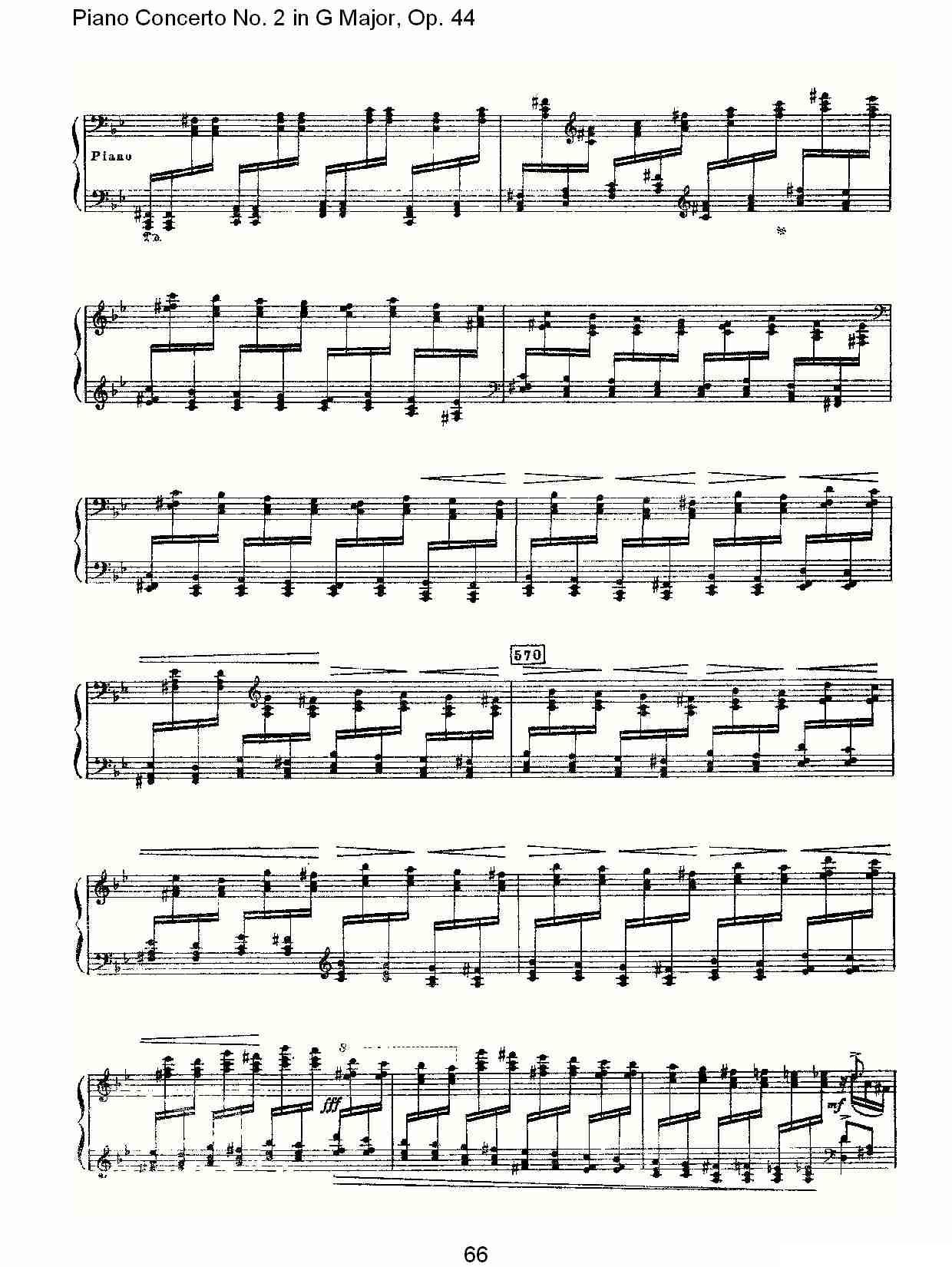 G大调第二钢琴协奏曲, Op.44第一乐章（三）钢琴曲谱（图6）