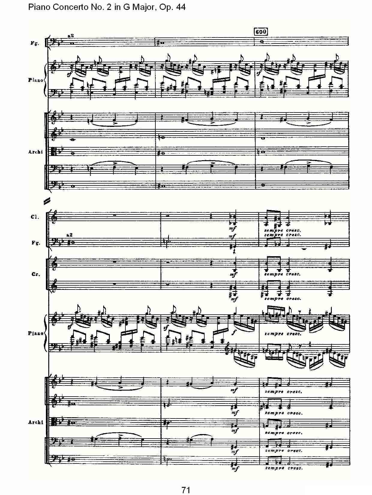 G大调第二钢琴协奏曲, Op.44第一乐章（三）钢琴曲谱（图11）