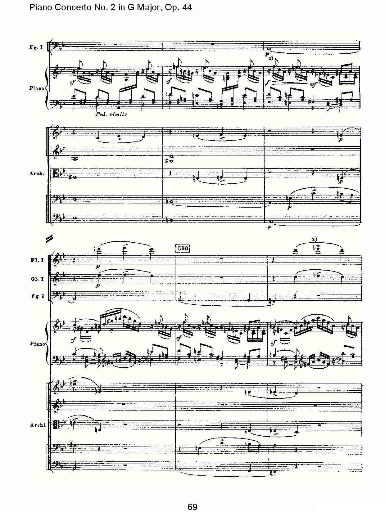 G大调第二钢琴协奏曲, Op.44第一乐章（三）钢琴曲谱（图9）
