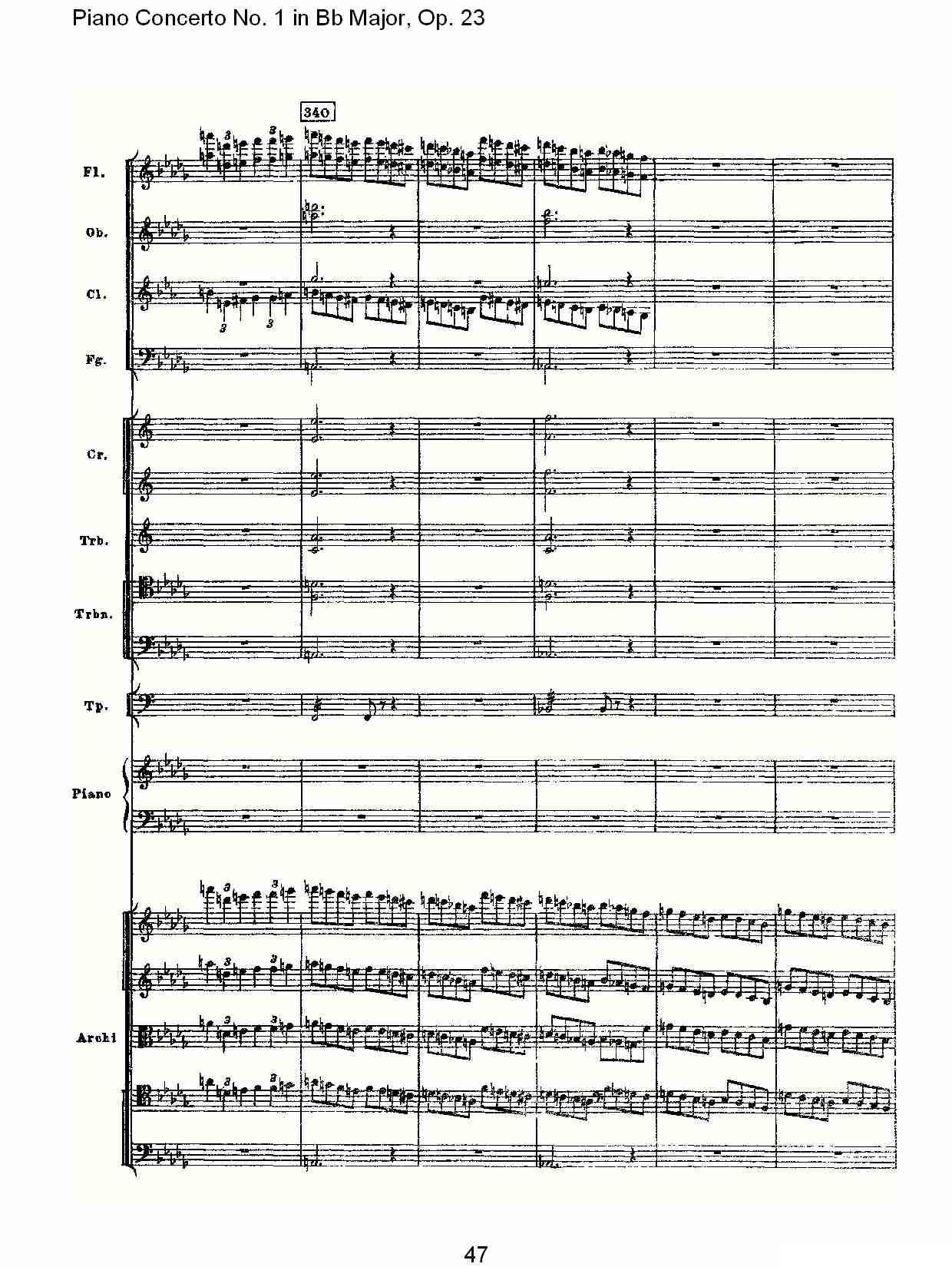 Bb大调第一钢琴协奏曲,Op.23第一乐章第一部（二）钢琴曲谱（图12）