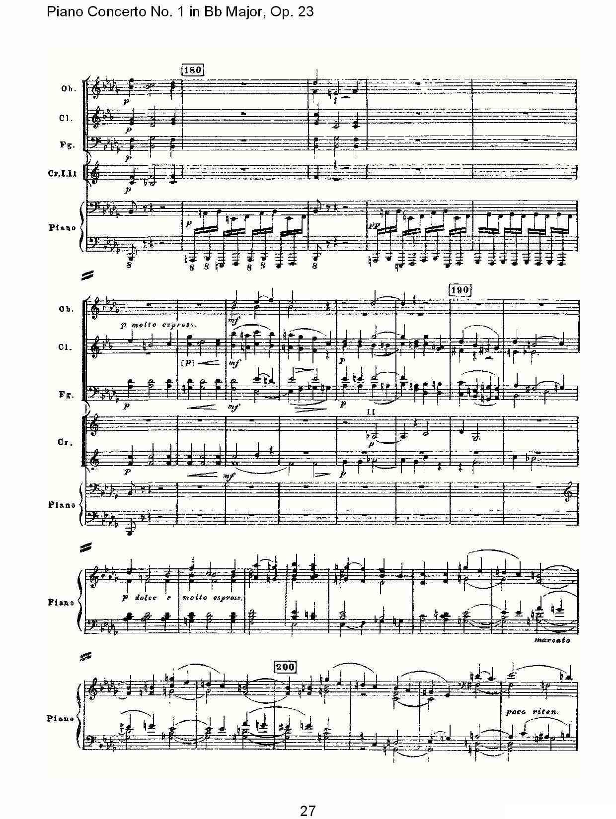 Bb大调第一钢琴协奏曲,Op.23第一乐章第一部（一）钢琴曲谱（图27）