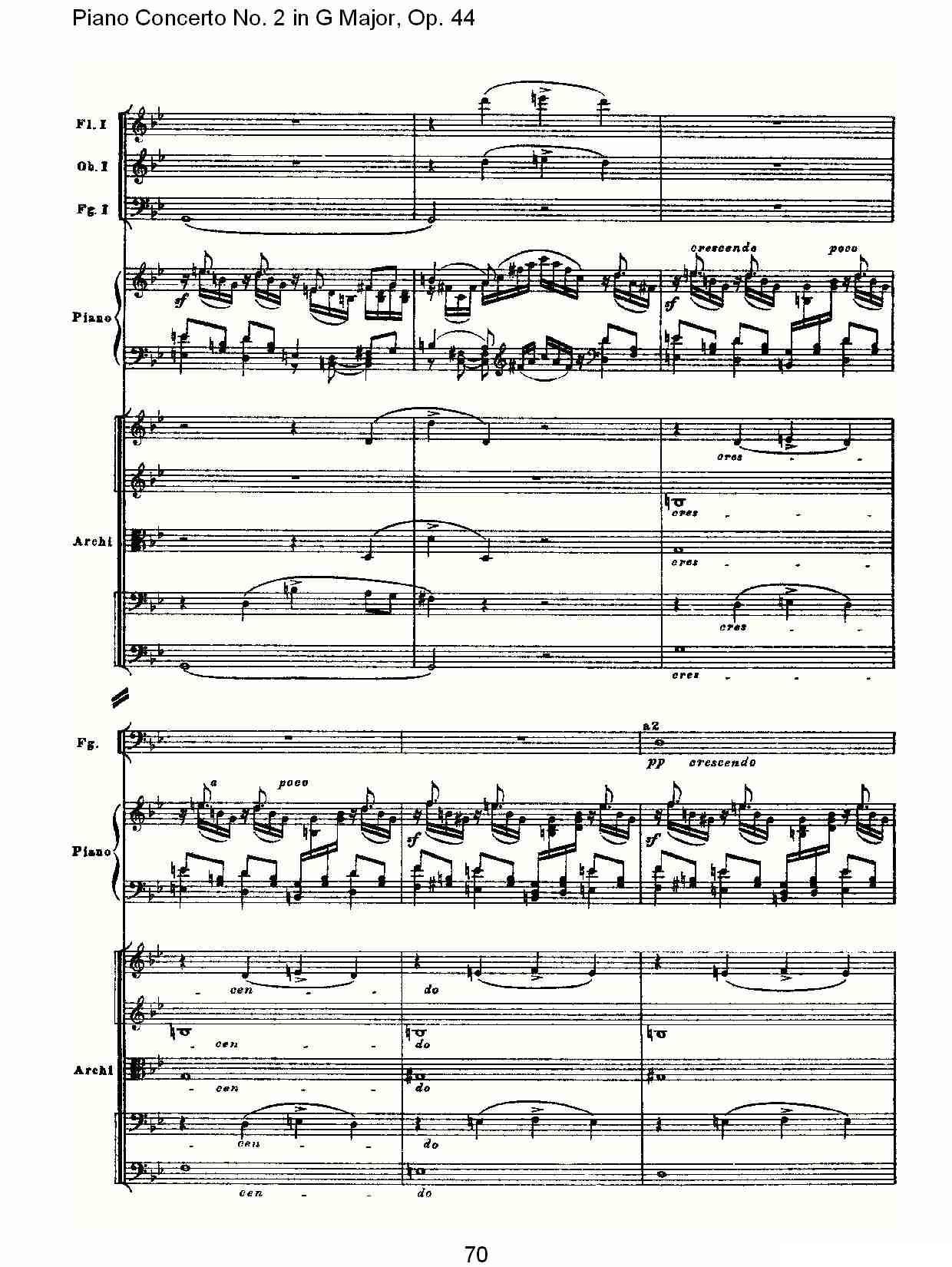 G大调第二钢琴协奏曲, Op.44第一乐章（三）钢琴曲谱（图10）