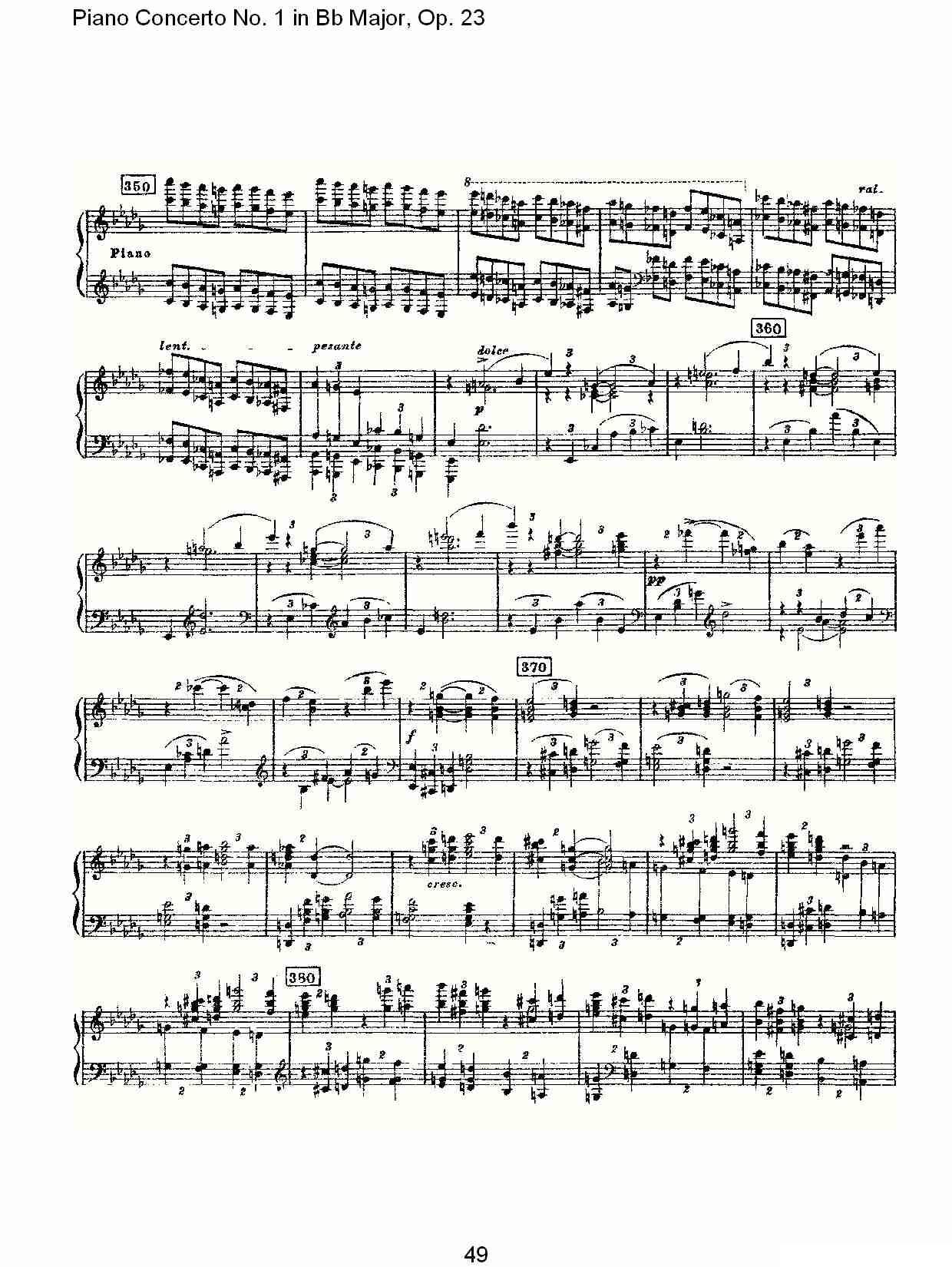 Bb大调第一钢琴协奏曲,Op.23第一乐章第一部（二）钢琴曲谱（图14）