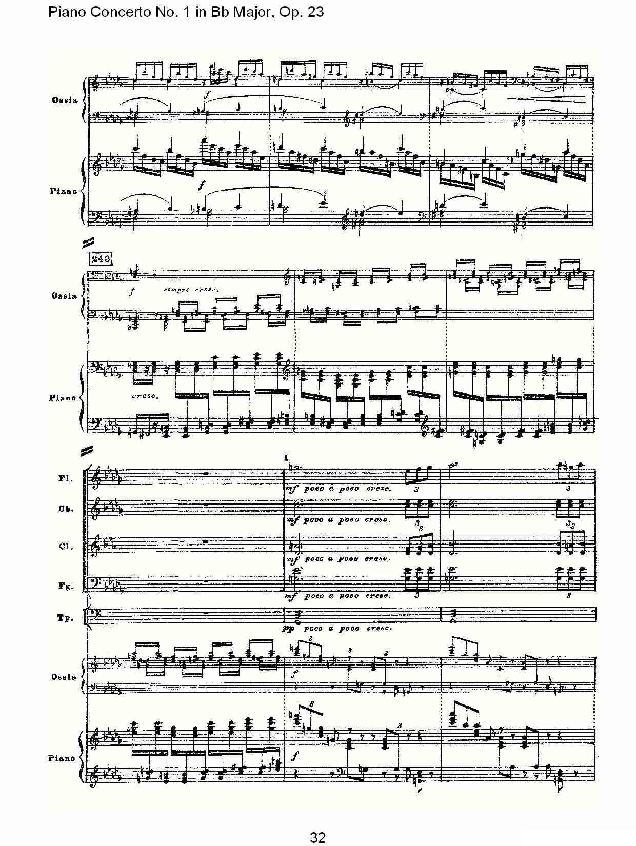 Bb大调第一钢琴协奏曲,Op.23第一乐章第一部（一）钢琴曲谱（图32）