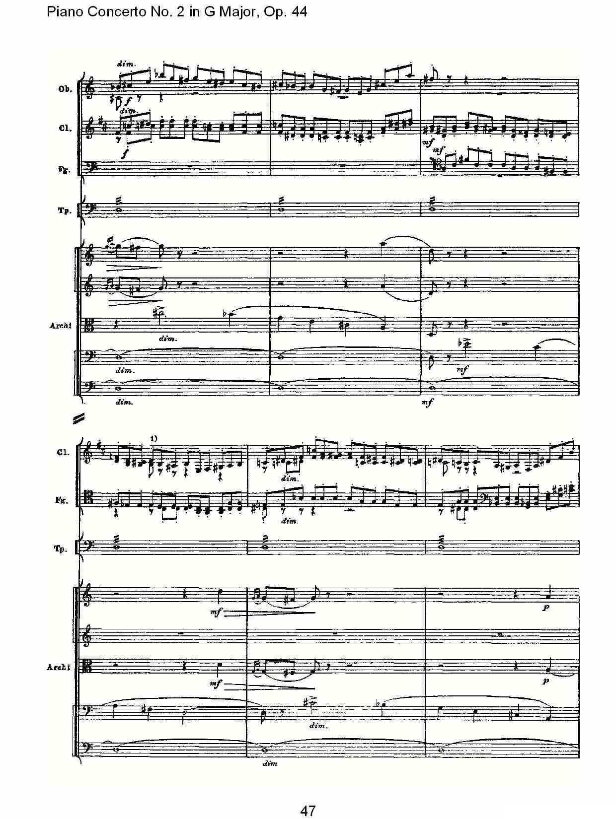 G大调第二钢琴协奏曲, Op.44第一乐章（二）钢琴曲谱（图17）