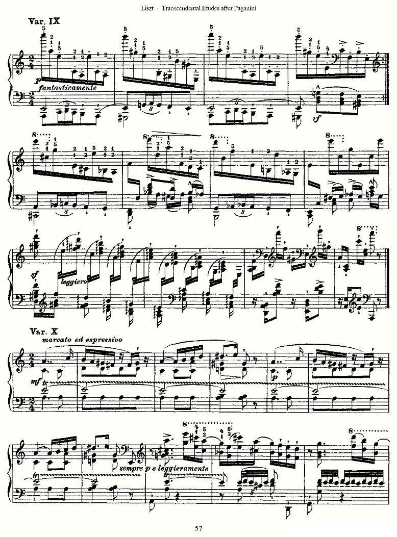 李斯特六首帕格尼尼练习曲之（六）钢琴曲谱（图7）