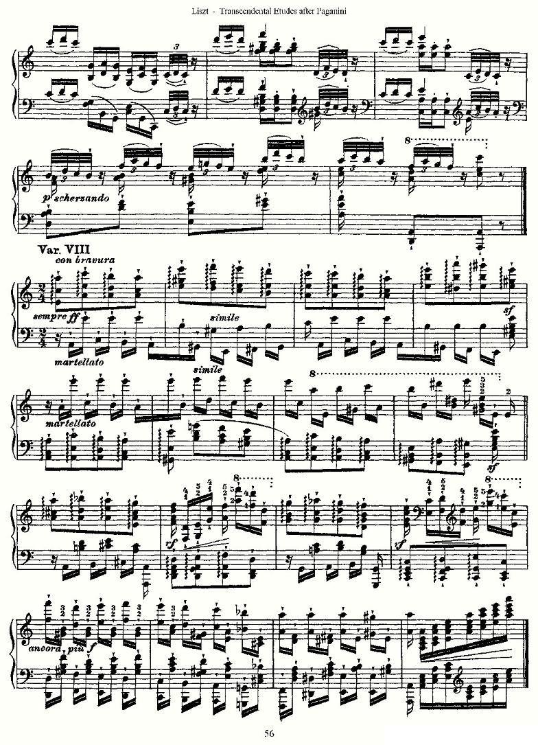 李斯特六首帕格尼尼练习曲之（六）钢琴曲谱（图6）