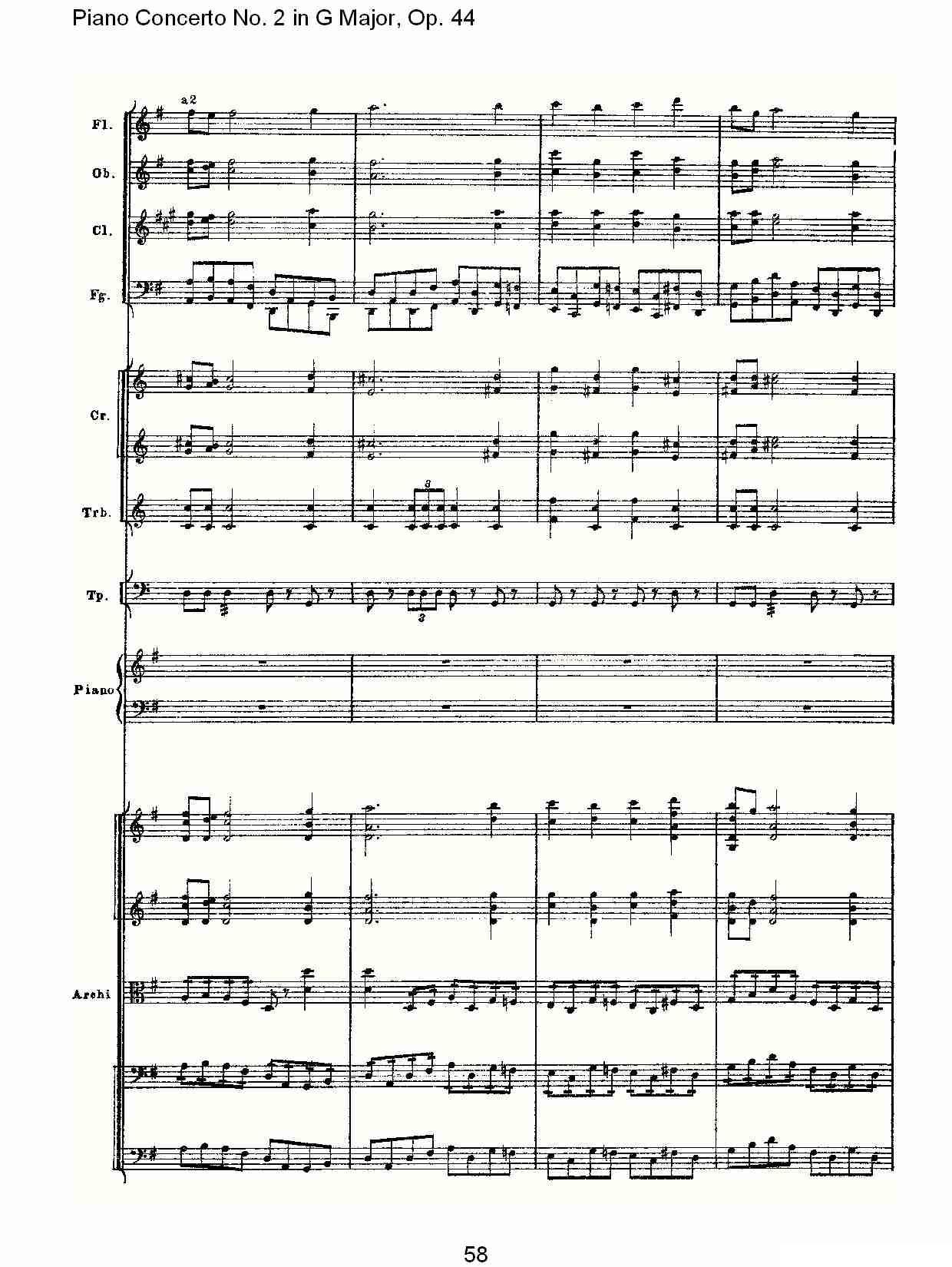 G大调第二钢琴协奏曲, Op.44第一乐章（二）钢琴曲谱（图28）