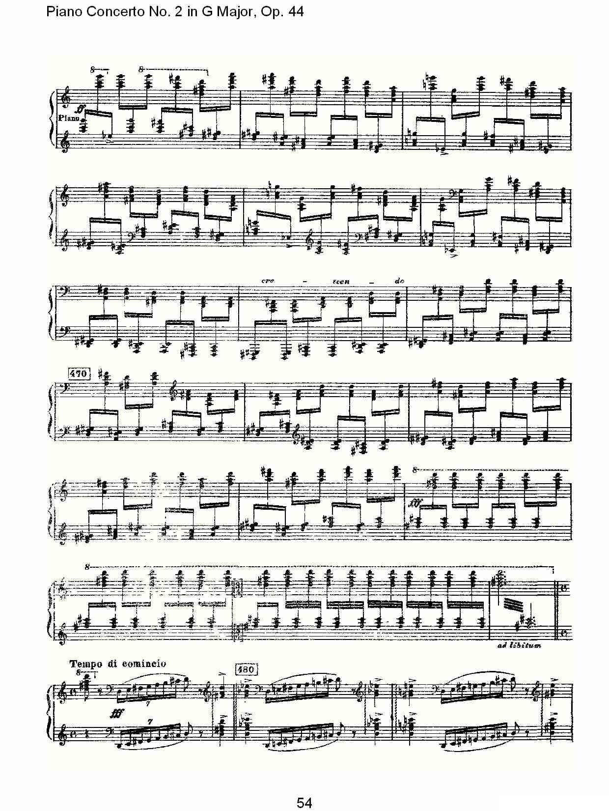 G大调第二钢琴协奏曲, Op.44第一乐章（二）钢琴曲谱（图24）