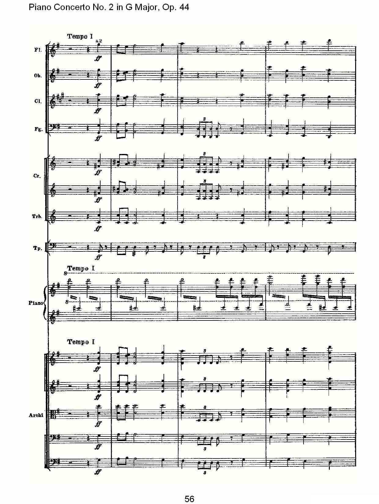 G大调第二钢琴协奏曲, Op.44第一乐章（二）钢琴曲谱（图26）