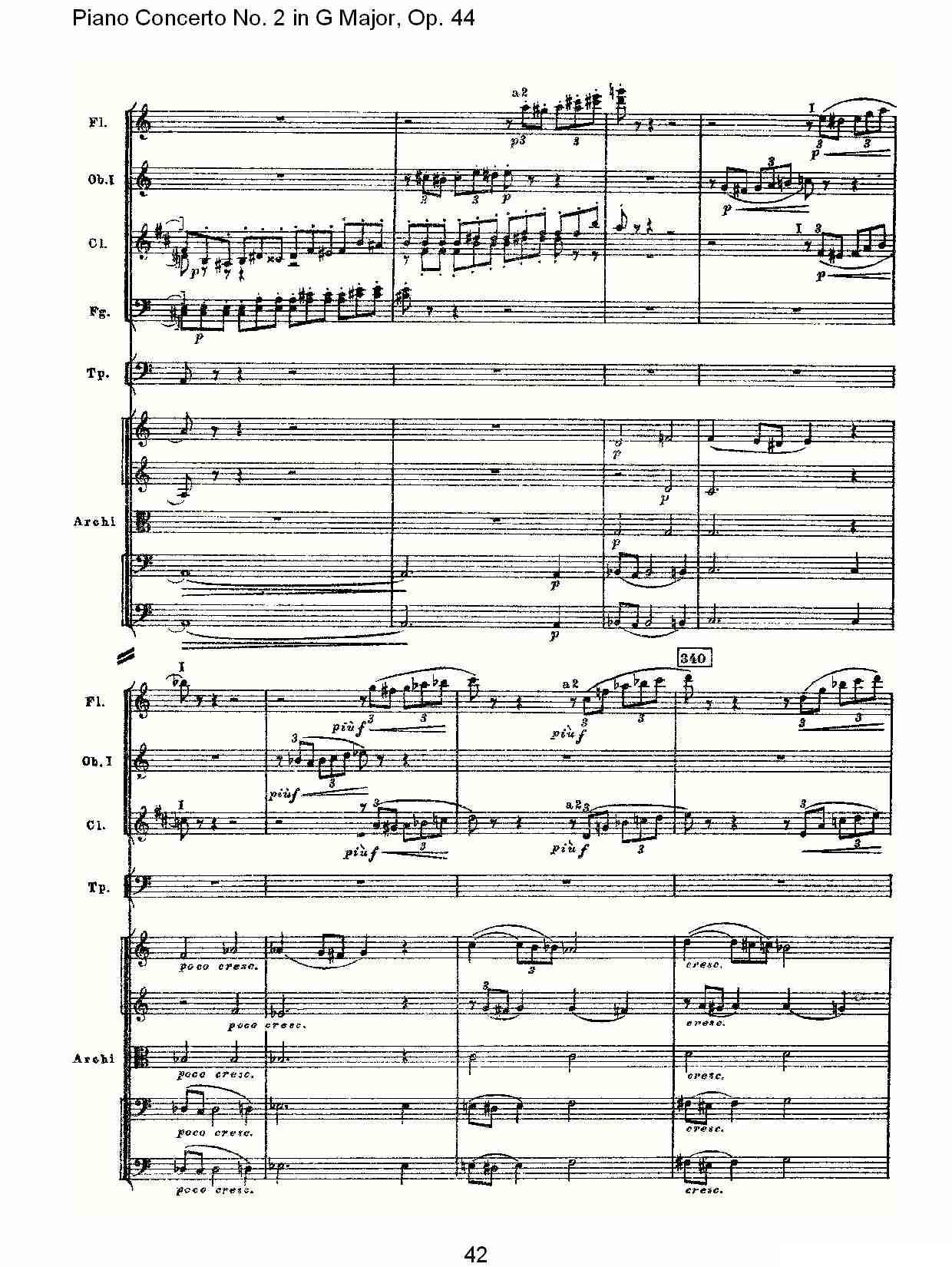 G大调第二钢琴协奏曲, Op.44第一乐章（二）钢琴曲谱（图12）