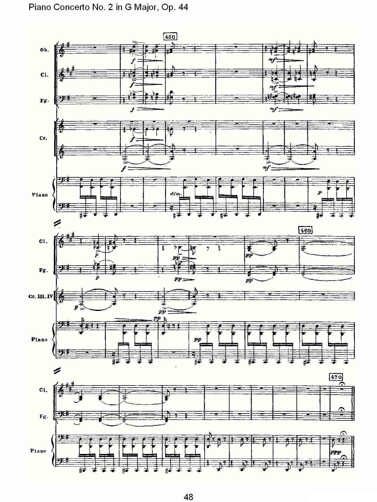 G大调第二钢琴协奏曲, Op.44第三乐章（二）钢琴曲谱（图13）