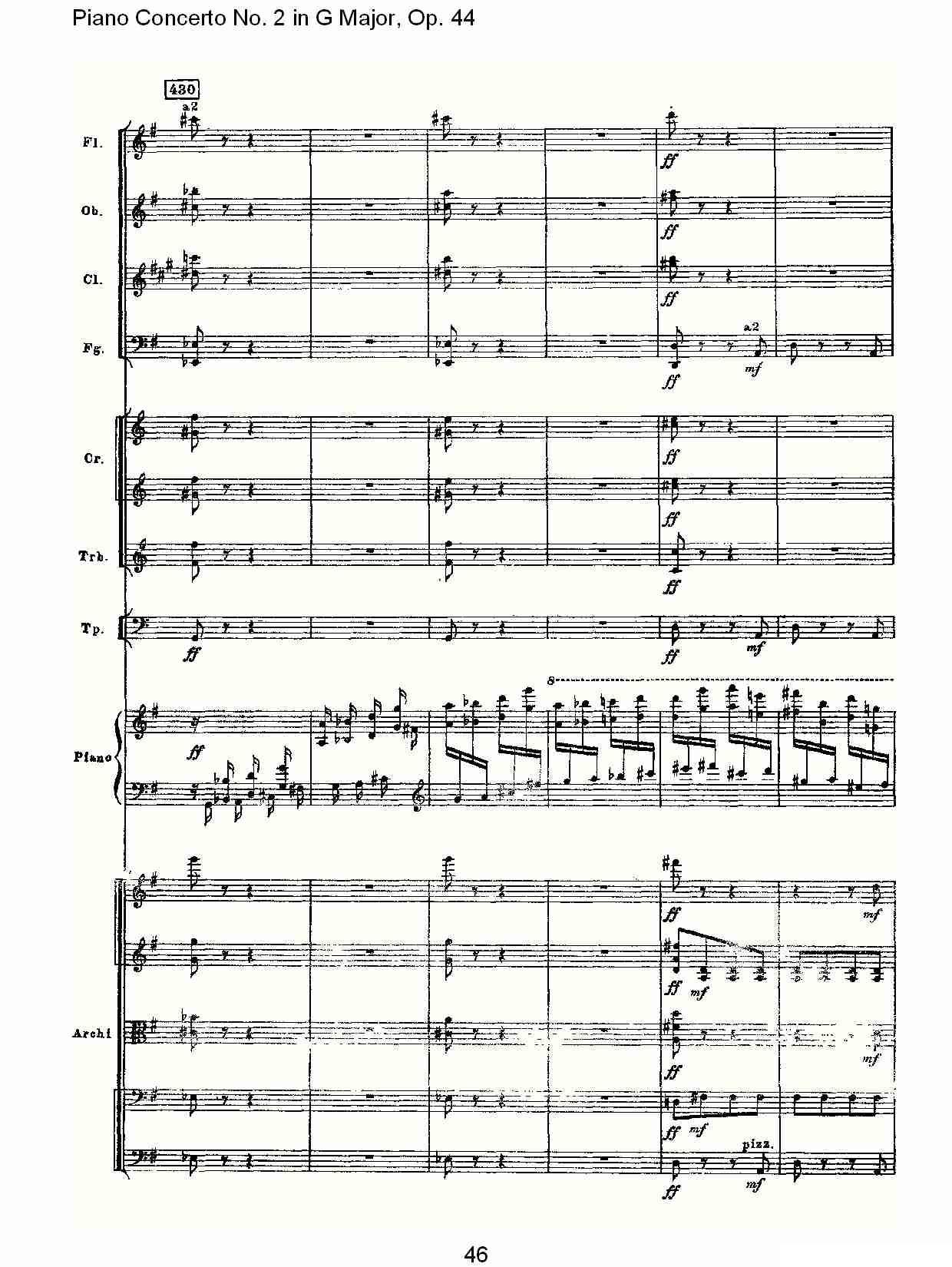 G大调第二钢琴协奏曲, Op.44第三乐章（二）钢琴曲谱（图11）