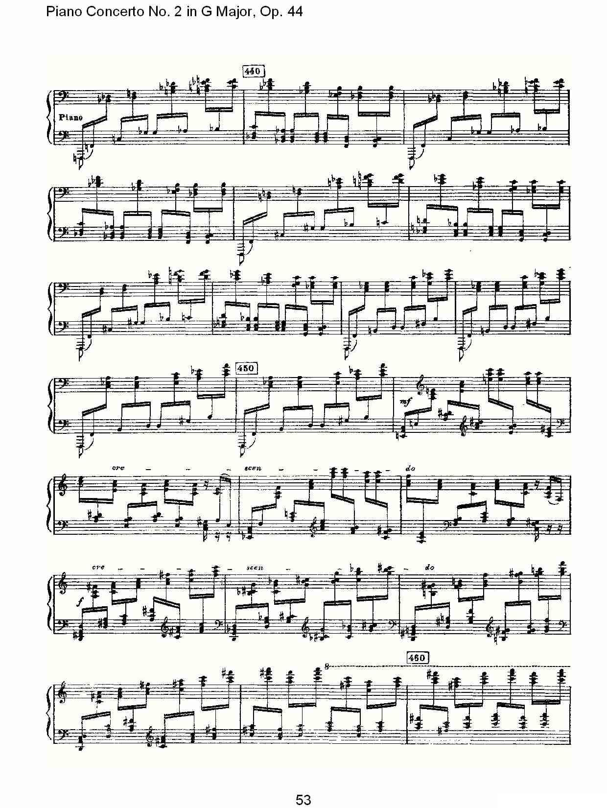 G大调第二钢琴协奏曲, Op.44第一乐章（二）钢琴曲谱（图23）