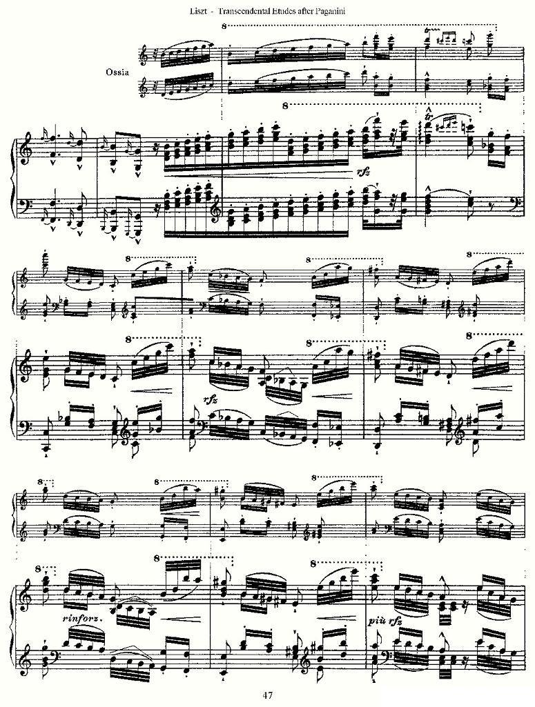 李斯特六首帕格尼尼练习曲之（五）钢琴曲谱（图6）