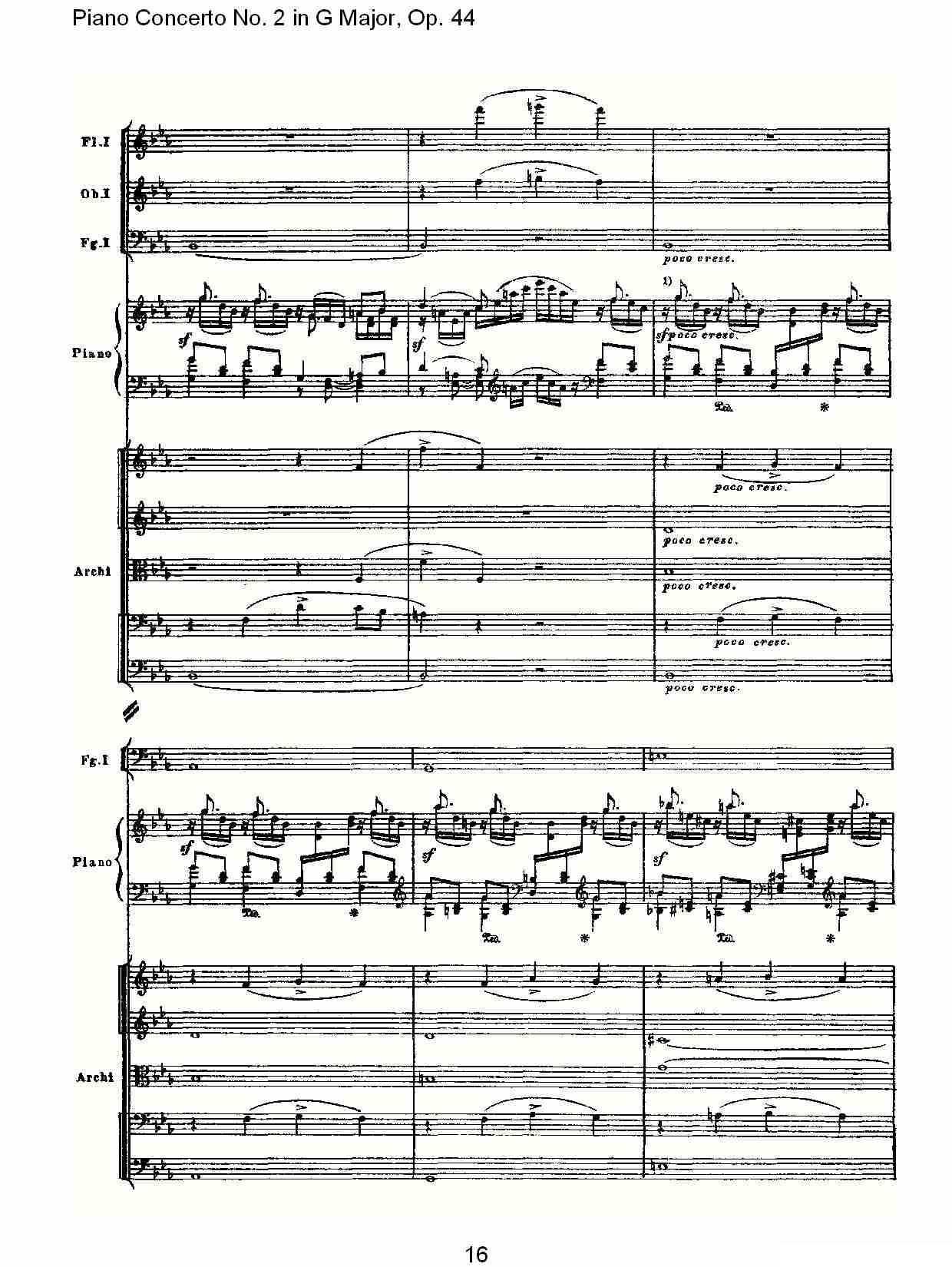 G大调第二钢琴协奏曲, Op.44第一乐章（一）钢琴曲谱（图16）