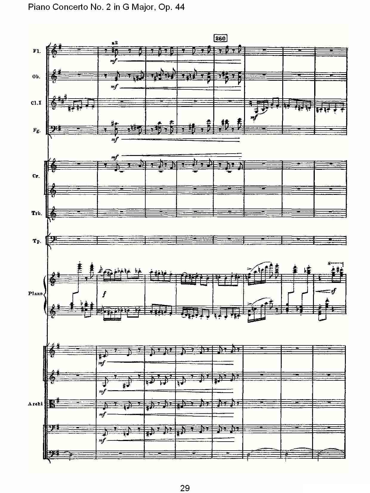 G大调第二钢琴协奏曲, Op.44第三乐章（一）钢琴曲谱（图29）