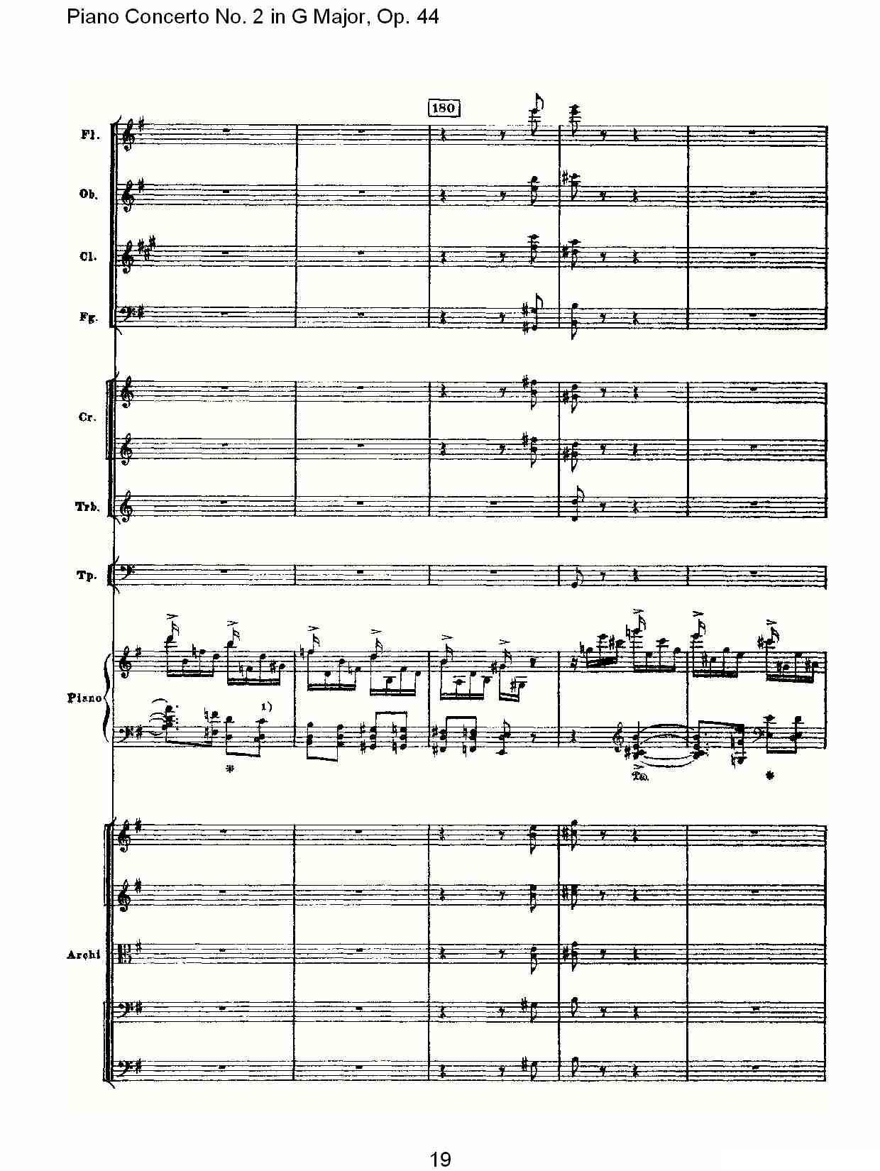 G大调第二钢琴协奏曲, Op.44第三乐章（一）钢琴曲谱（图19）