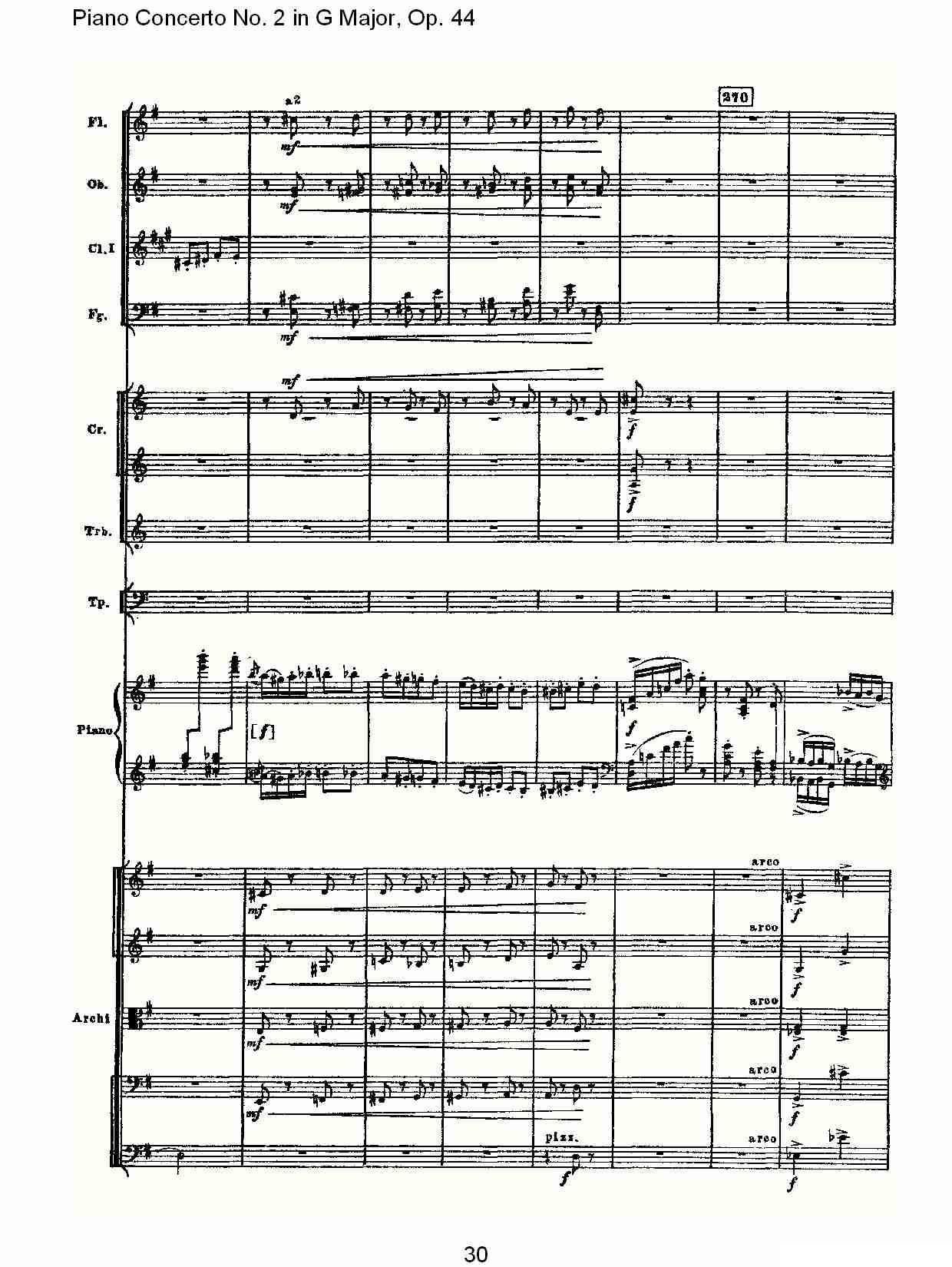 G大调第二钢琴协奏曲, Op.44第三乐章（一）钢琴曲谱（图30）